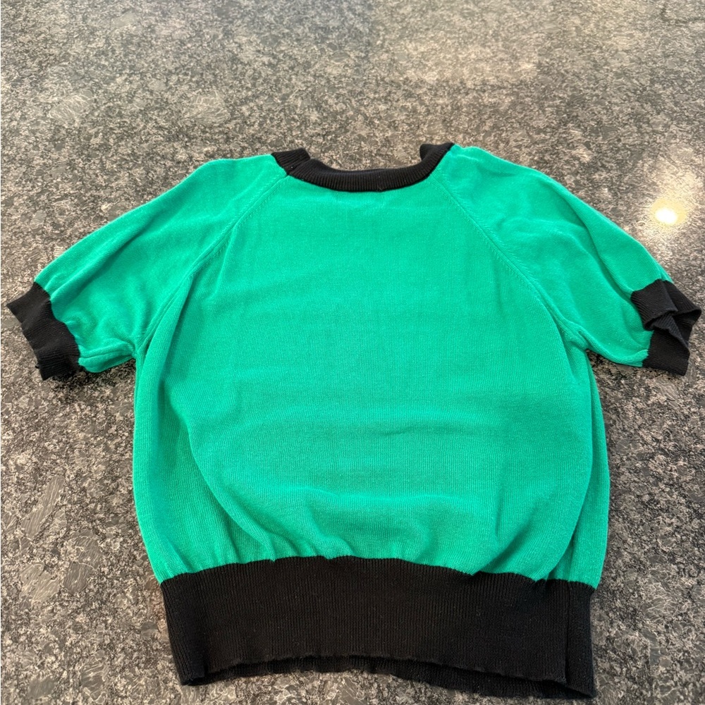 Vibrant Green and Pink Leopard Sweater and sweater skirt - Picture 4 of 6